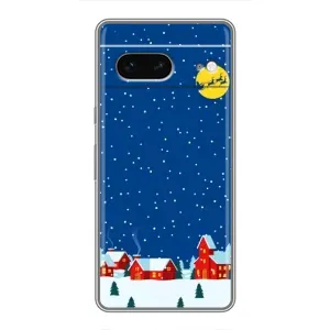 Силиконовый бампер на рождество для Google Pixel 7 (Город в снегу)