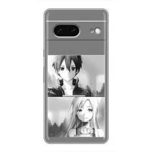 Чехол с персонажами АНИМЕ на Google Pixel 7 (Кирито-Асуна)