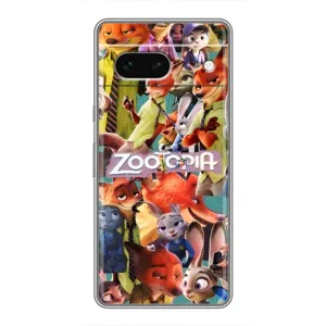Силиконовый чехол с принтом Зоотрополіс для Google Pixel 7 (Коллаж героев)