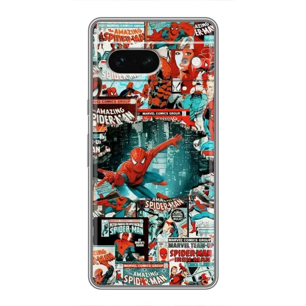 Чехол с рисунком «Комиксы Человек Паук» для Google Pixel 7 Чехол с рисунком «Комиксы Человек Паук» для Google Pixel 7