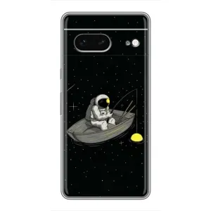Силіконовый Чохол з принтом "Космонавти" на Google Pixel 7 (Космонавт на рибалці)