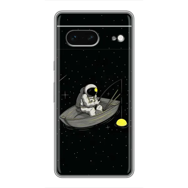 Чехол с рисунком «Космонавт на рыбалке» для Google Pixel 7