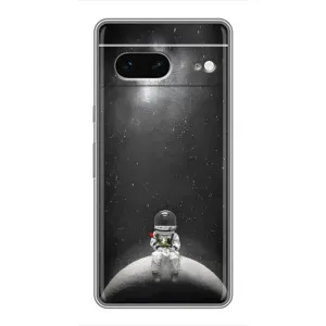 Силіконовый Чохол з принтом "Космонавти" на Google Pixel 7 (Космонавт романтик)