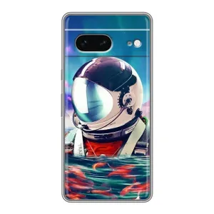 Силіконовый Чохол з принтом "Космонавти" на Google Pixel 7 (Космонавт у воді)
