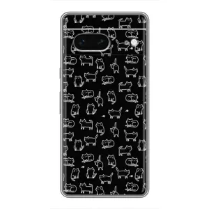 Чохол на тематику: Коти для Google Pixel 7 (Котики на чорному)