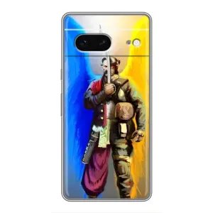 Чехол с картинкой (Патриотический КОЗАК) на Google Pixel 7 (Козак с крыльями)