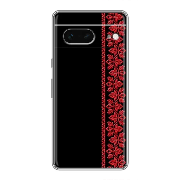 Чехол с рисунком «Красная Вышиванка» для Google Pixel 7