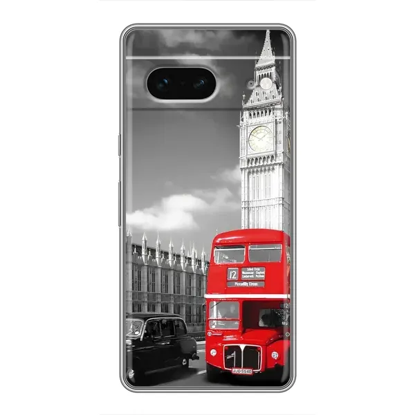 Чехол с рисунком «Красный автобус» для Google Pixel 7 Чехол с рисунком «Красный автобус» для Google Pixel 7