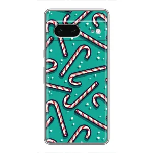 Силиконовый бампер на рождество для Google Pixel 7 (Леденцы)