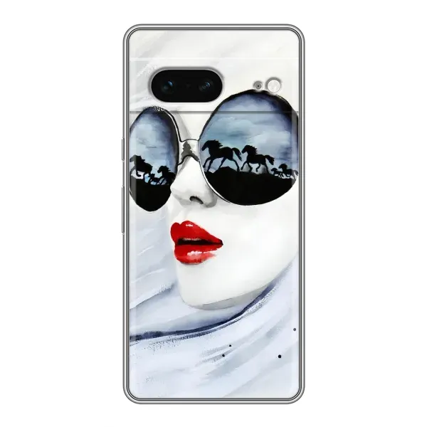 Чехол с рисунком «Любительница коней» для Google Pixel 7