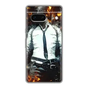 Силиконовый чехол с картинкой "Герой Pubg" на Google Pixel 7 (Man Пубг)