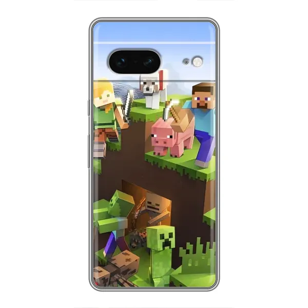 Чехол с рисунком «Майн-крафт» для Google Pixel 7 Чехол с рисунком «Майн-крафт» для Google Pixel 7