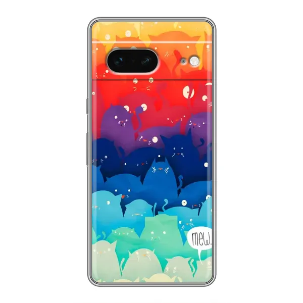 Чехол с рисунком «Mew» для Google Pixel 7