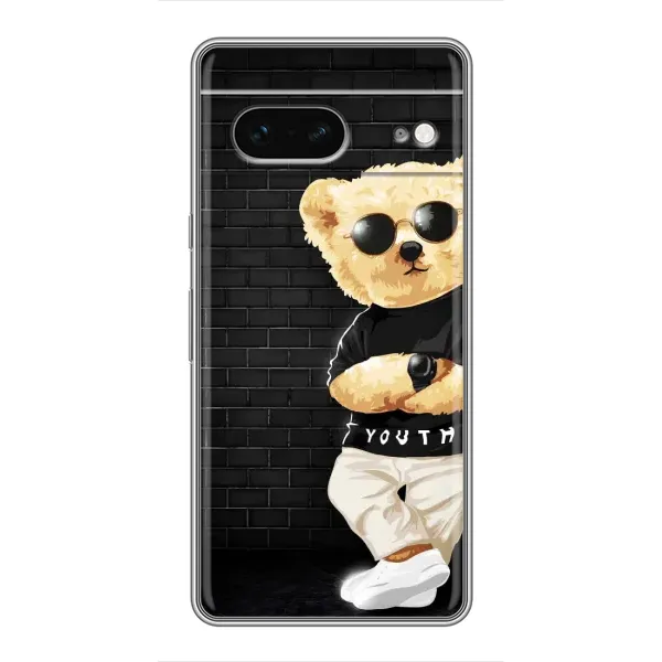 Чехол с рисунком «Мишка в очках» для Google Pixel 7 Чехол с рисунком «Мишка в очках» для Google Pixel 7