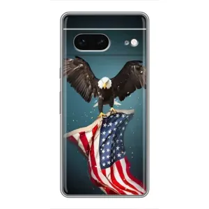 Чехол с рисунком «Орел и флаг» для Google Pixel 7