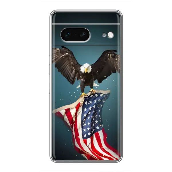 Чехол с рисунком «Орел и флаг» для Google Pixel 7