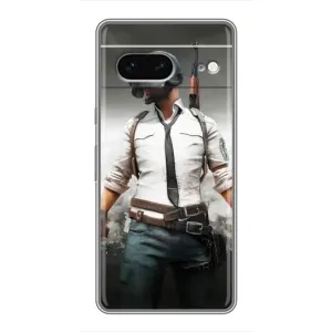 Силиконовый чехол с картинкой "Герой Pubg" на Google Pixel 7 (Пабг)