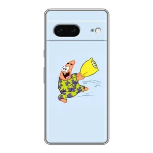 Чехлы с Патриком на Google Pixel 7 (Патрик с подушкой)