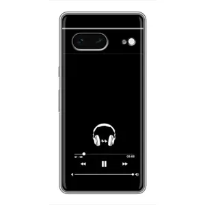 Чехол с картинками на черном фоне для Google Pixel 7 (Плеер)