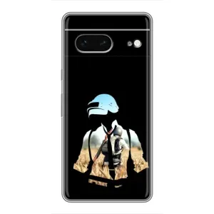Силиконовый чехол с картинкой "Герой Pubg" на Google Pixel 7 (Пубг мен)
