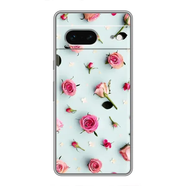 Чехол с рисунком «Разные цветы» для Google Pixel 7