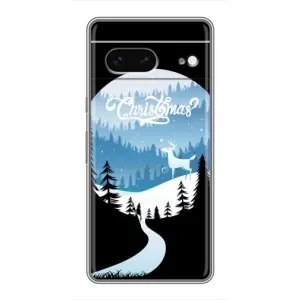 Силиконовый бампер на рождество для Google Pixel 7 (Рождественский Олень)