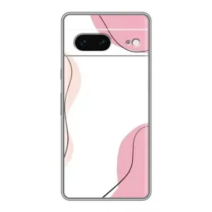 Чехол цветочный дизайн для Google Pixel 7 (Розовый фон)