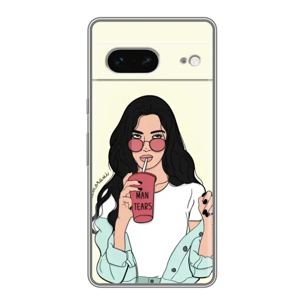 Чехол с рисунком «С напитком» для Google Pixel 7 Чехол с рисунком «С напитком» для Google Pixel 7