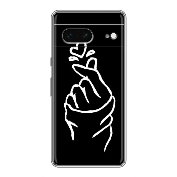 Чехол с рисунком «Сердце на черном» для Google Pixel 7 Чехол с рисунком «Сердце на черном» для Google Pixel 7