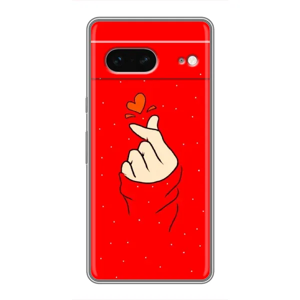 Чехол с рисунком «Сердце на красном» для Google Pixel 7 Чехол с рисунком «Сердце на красном» для Google Pixel 7