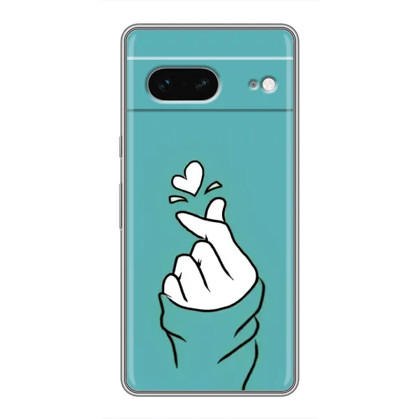 Чехол с рисунком «Сердечко на бирюзовом» для Google Pixel 7 Чехол с рисунком «Сердечко на бирюзовом» для Google Pixel 7