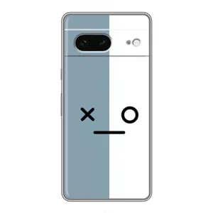 Силиконовые Чехлы (смешные стикеры) для Google Pixel 7 (Серо-белый)