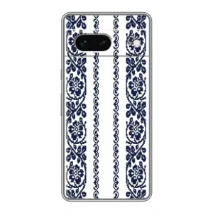 Силиконовый Чехол на Google Pixel 7 с картинкой Вышиванки (Синяя вышиванка)