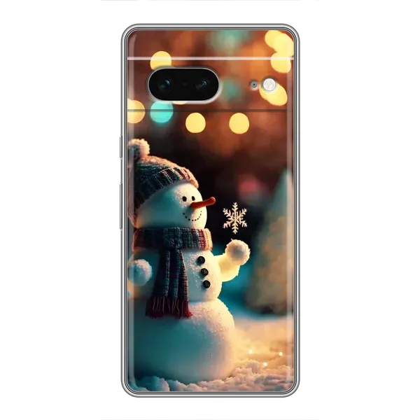 Чехол с рисунком «Снеговик праздничный» для Google Pixel 7 Чехол с рисунком «Снеговик праздничный» для Google Pixel 7
