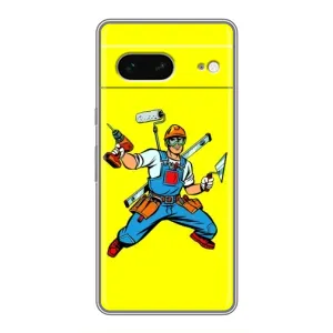 Силиконовый бампер (Работники) на Google Pixel 7 (Строитель)