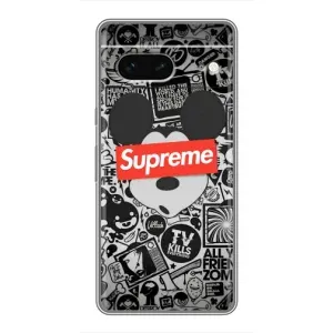Чехол с Брендами одежды на Гугул Пиксель 7 (Supreme Маус)