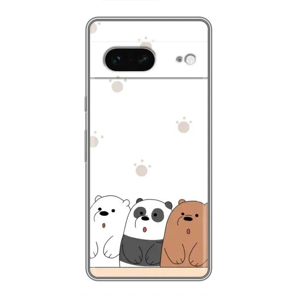 Чехол с рисунком «Удивленные медвеженки» для Google Pixel 7