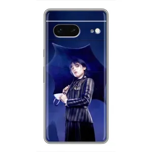 Чехол с рисунком «Уэнсдей с зонтом» для Google Pixel 7