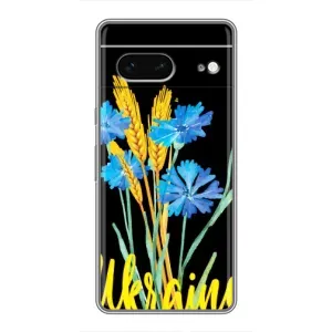 Чехол на Google Pixel 7 Украинский дизайн (Ukraine в цветочках)