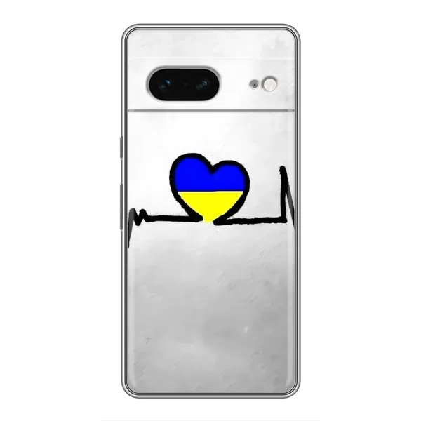Чехол с рисунком «Украинская кардиограмма» для Google Pixel 7 Чехол с рисунком «Украинская кардиограмма» для Google Pixel 7