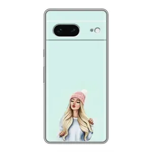 Силіконовый Чохол на Google Pixel 7 з картинкой Модных девушек (В шапці)