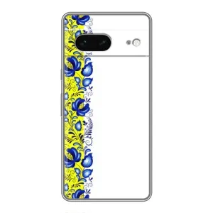 Силиконовый Чехол на Google Pixel 7 с картинкой Вышиванки (Желто-синяя вышиванка)
