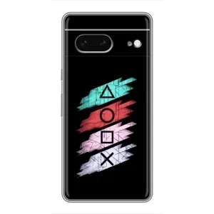 Чехол с рисунком «Значки Sony» для Google Pixel 7