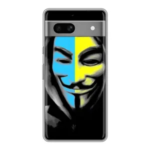Чохол з Українською символікою на Гугул Піксель 7А (Анонімус  патріот)
