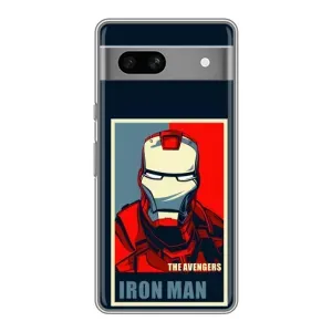 Чехол Супергерой Железный человек на Google Pixel 7A (Art Iron man)