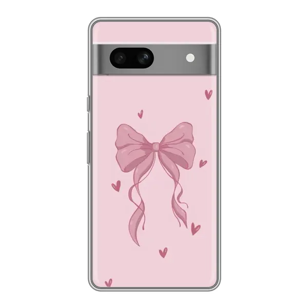 Чехол с рисунком «Бант на розовом» для Google Pixel 7A Чехол с рисунком «Бант на розовом» для Google Pixel 7A