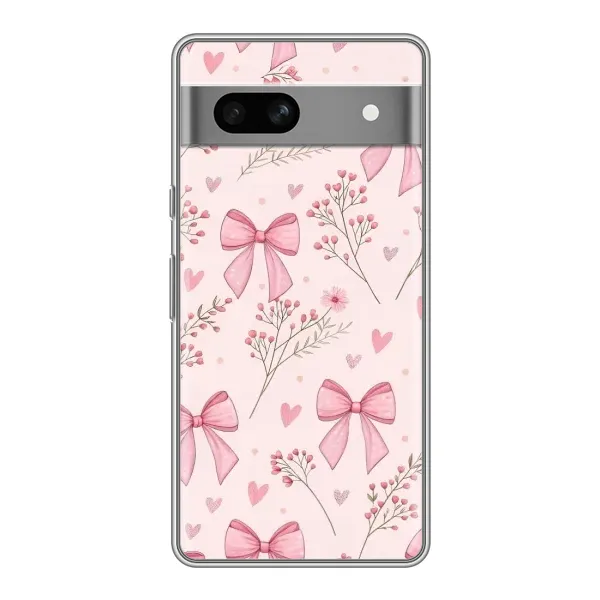 Чехол с рисунком «Банты с цветами» для Google Pixel 7A Чехол с рисунком «Банты с цветами» для Google Pixel 7A