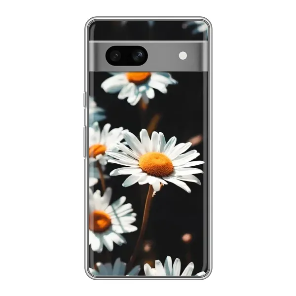 Чохол з малюнком «Білі ромашки» для Google Pixel 7A Чохол з малюнком «Білі ромашки» для Google Pixel 7A
