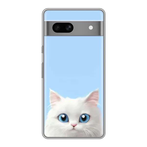 Чехол с рисунком «Белый кот» для Google Pixel 7A Чехол с рисунком «Белый кот» для Google Pixel 7A