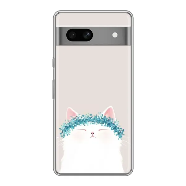 Чехол с рисунком «Белый котик» для Google Pixel 7A Чехол с рисунком «Белый котик» для Google Pixel 7A